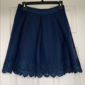 ALYA- Royal Blue Lace Skirt